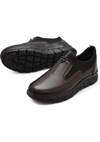1453-2 Tam Ortopedik Hakiki Deri Unisex Günlük Ayakkabı Erkek Kadın Ayakkabı Hafif Poli Taban