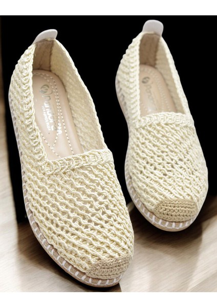 Y25.82.199 Rahat Taban Günlük Kadın Örgü Babet Ayakkabı Kadın Spor Babet