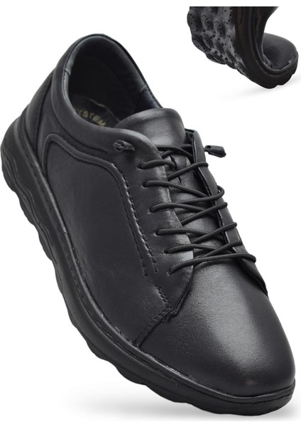 400P Tam Ortopedik Taban Deri Erkek Ayakkabı Günlük Erkek Deri Ayakkabı Hafif Poli Taban