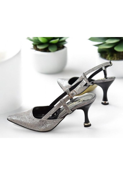 9826 Kadın Topuklu Ayakkabı 8 cm Abiye Düğün Nişan Kına Gecesi Ayakkabısı