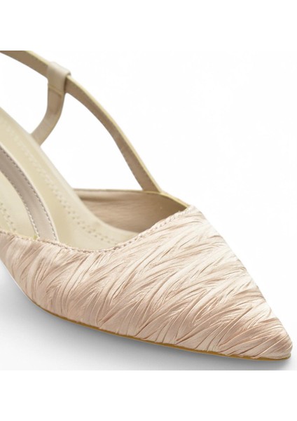 9827 Kadın Topuklu Ayakkabı 4 cm Abiye Düğün Nişan Kına Gecesi Ayakkabısı