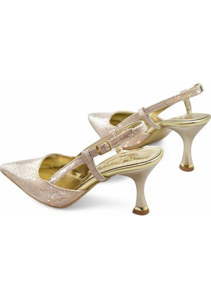 9826 Kadın Topuklu Ayakkabı 8 cm Abiye Düğün Nişan Kına Gecesi Ayakkabısı