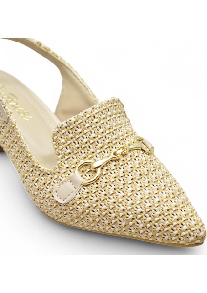 9828 Kadın Topuklu Ayakkabı 4 cm Kalın Topuk Abiye Düğün Nişan Kına Gecesi Ayakkabısı