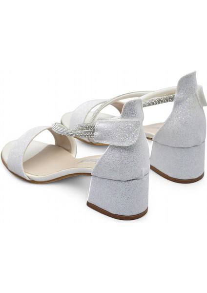 259 Abiye Kız Çocuk Topuklu Ayakkabı Düğünlük Nişan Abiye Elbise Ayakkabısı