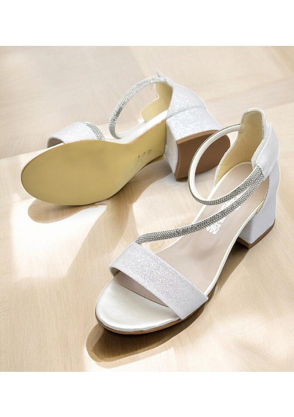 259 Abiye Kız Çocuk Topuklu Ayakkabı Düğünlük Nişan Abiye Elbise Ayakkabısı