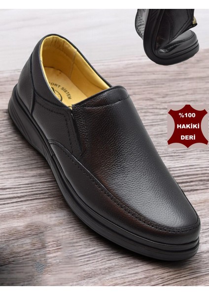 Tab8050 Ortopedik Taban Deri Erkek Ayakkabı Mevsimlik Baba Ayakkabısı