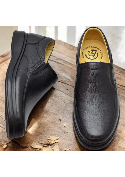 Tab8050 Ortopedik Taban Deri Erkek Ayakkabı Mevsimlik Baba Ayakkabısı
