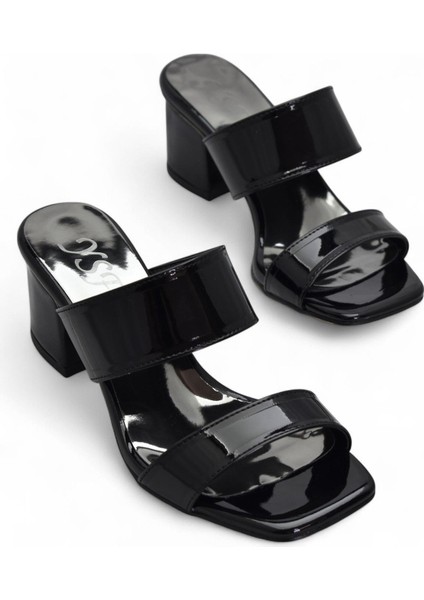 200PZ Düz Model 5cm Kadın Topuklu Terlik Ayakkabı Düğün Nişan Abiye