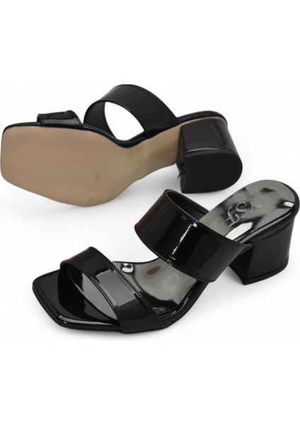 200PZ Düz Model 5cm Kadın Topuklu Terlik Ayakkabı Düğün Nişan Abiye