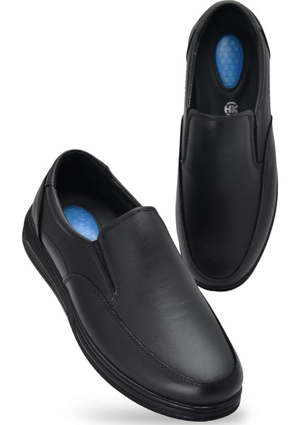 TAB401 Jelli Ortopedik Topuk Masajlı Hakiki Deri Erkek Ayakkabı Kauçuk Taban