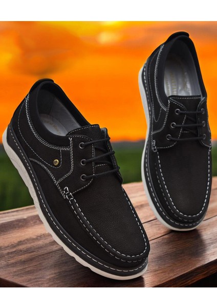 TAB2105 Ortopedik Taban Hakiki Deri Erkek Ayakkabı Günlük Erkek Tımbırlent Ayakkabı