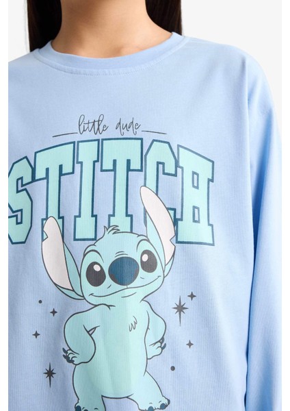 Kız Çocuk Disney Lilo & Stitch Pijama Takımı Uzun Kollu Üst Uzun Alt F7357A825AU indirimleri