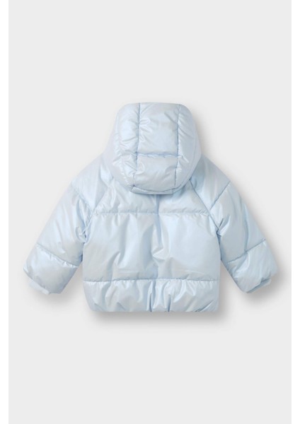 Kız Bebek Kapüşonlu Fermuarlı Çıtçıtlı Şişme Mont E7985A525AU modelleri