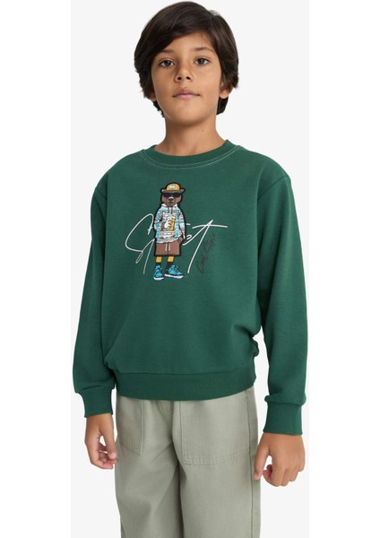 Erkek Çocuk Bisiklet Yaka Baskılı Sweatshirt F2851A825WN modelleri