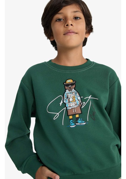 Erkek Çocuk Bisiklet Yaka Baskılı Sweatshirt F2851A825WN fırsatları