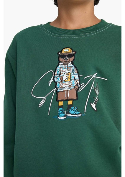 Erkek Çocuk Bisiklet Yaka Baskılı Sweatshirt F2851A825WN indirimleri