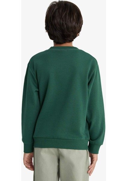 Erkek Çocuk Bisiklet Yaka Baskılı Sweatshirt F2851A825WN