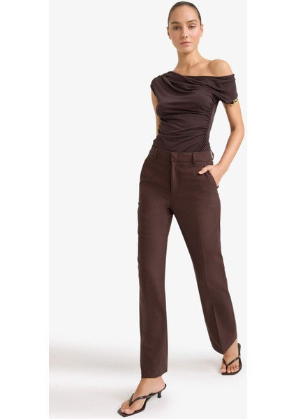 Straight Fit Cep Detaylı Normal Bel Düz Paça Pantolon F7380AX25AU fırsatları