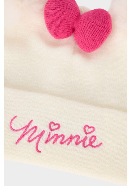 Kız Çocuk Disney Mickey & Minnie Kulaklı Nakışlı Bere F2376A825WN fiyatları
