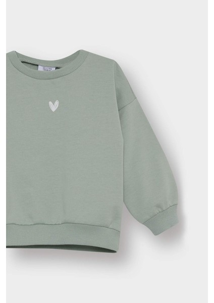 Kız Bebek Bisiklet Yaka İçi Yumuşak Tüylü Sweatshirt E8352A525AU fiyatları