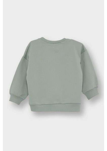 Kız Bebek Bisiklet Yaka İçi Yumuşak Tüylü Sweatshirt E8352A525AU modelleri