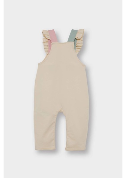 Kız Bebek 2'li Takım Dinozor Baskılı Uzun Kollu Tişört Salopet Tulum F2188A525AU fırsatları