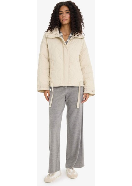 Su Geçirmez Regular Fit Çıtçıtlı Fermuarlı Kapitoneli Mont F3184AX25WN fiyatları