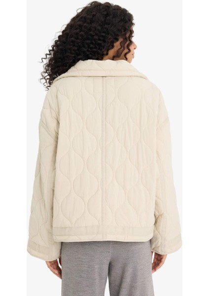 Su Geçirmez Regular Fit Çıtçıtlı Fermuarlı Kapitoneli Mont F3184AX25WN