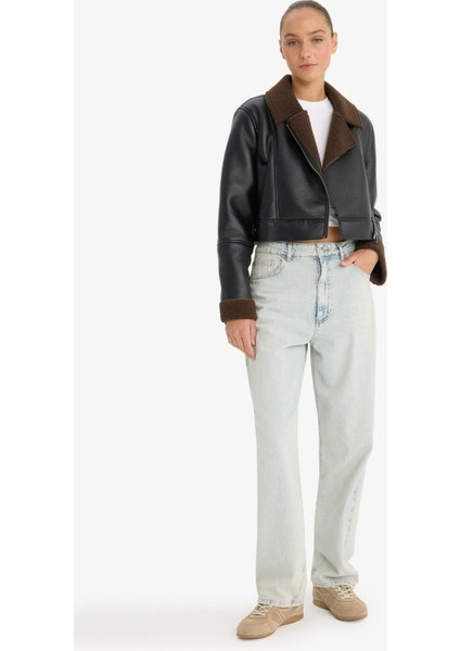 Regular Fit Suni Kürk Astarlı Mont E8541AX25WN fiyatları