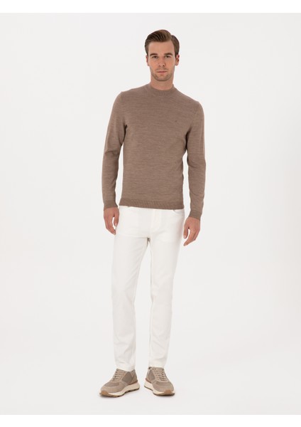 Erkek Beyaz Slim Fit Pamuk Liyosel Karışımlı Jean Pantolon 50317113-VR013 fırsatları