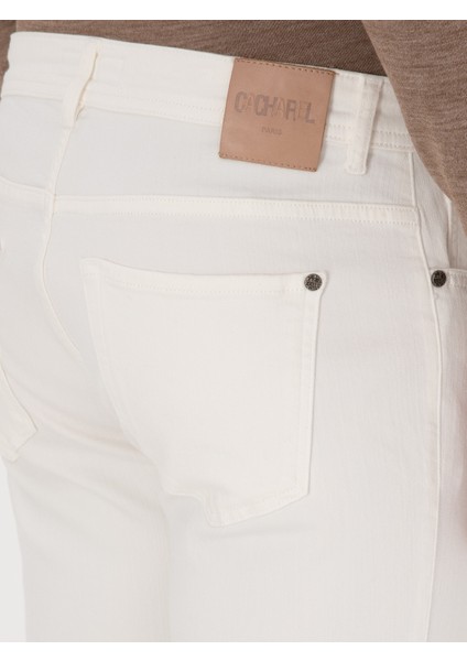 Erkek Beyaz Slim Fit Pamuk Liyosel Karışımlı Jean Pantolon 50317113-VR013 modelleri