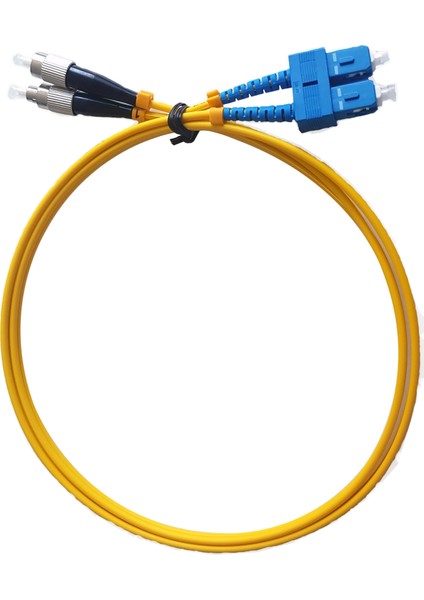 Beek Fc-Sc Fiber Optik Patch Kablo, Os 2 9/125 Singlemode, 3.0mm, Lszh, 1 Metre