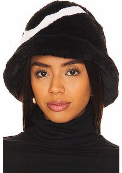 Sportswear Swoosh Apex Faux Fur Bucket Hat Black Unisex Suni Kürk Kova Şapka Siyah fiyatları