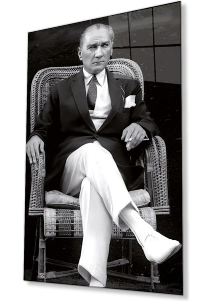 Atatürk Baskılı Cam Tablo 4mm Dayanıklı Temperli Cam