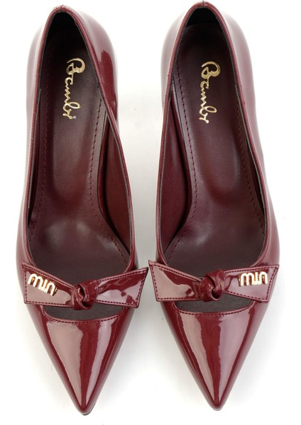 Bordo Kadın Klasik Topuklu Ayakkabı K01231463798 fırsatları