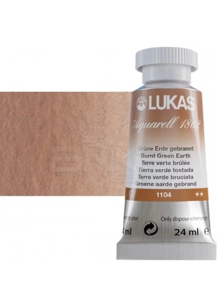 Aquarell 1862 Artist 24ML Sulu Boya 1104 Burnt Green Earth Seri 2