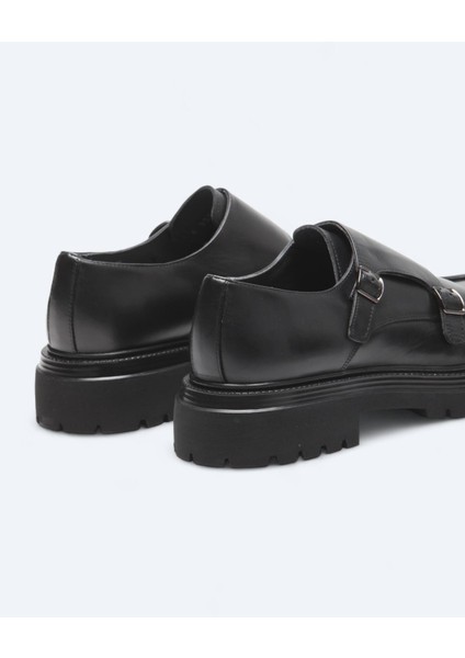 Siyah Deri Smart Casual Ayakkabı indirimleri