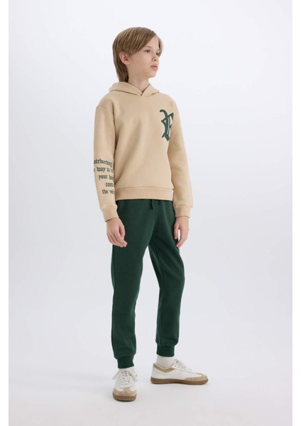 Erkek Çocuk 2'li Takım Kapüşonlu Baskılı Sweatshirt Eşofman Altı D4740A8NS fiyatları