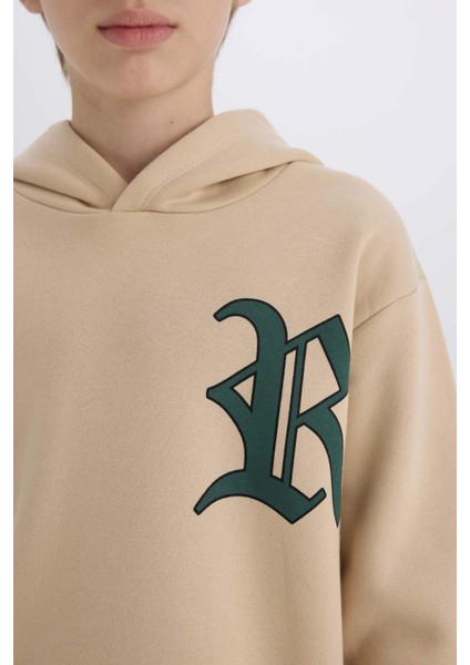 Erkek Çocuk 2'li Takım Kapüşonlu Baskılı Sweatshirt Eşofman Altı D4740A8NS indirimleri