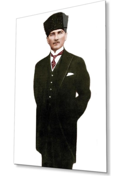 Atatürk Cam Tablo 4mm Dayanıklı Temperli Cam, Atatürk Glass Wall Art