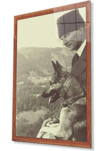 Atatürk Cam Tablo 4mm Dayanıklı Temperli Cam, Atatürk Glass Wall Art