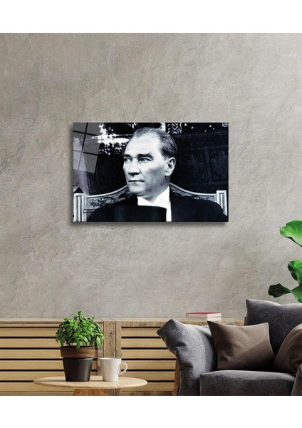 Atatürk Cam Tablo 4mm Dayanıklı Temperli Cam, Atatürk Glass Wall Art fiyatları