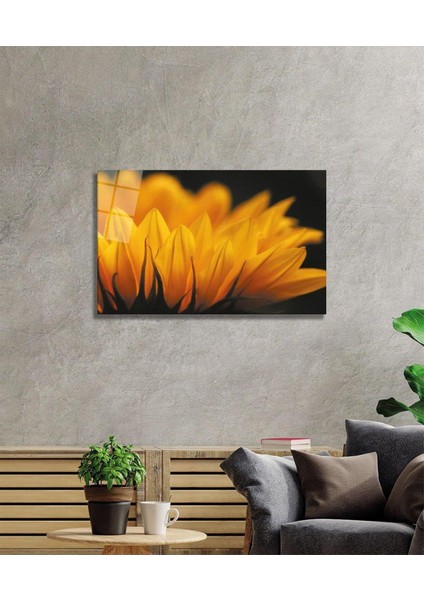 Ay Çiçeği Günebakan 4mm Dayanıklı Cam Tablo Temperli Cam , Sunflower Glass Wall Art fiyatları