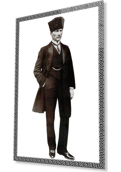 Atatürk Cam Tablo 4mm Dayanıklı Temperli Cam, Atatürk Glass Wall Art