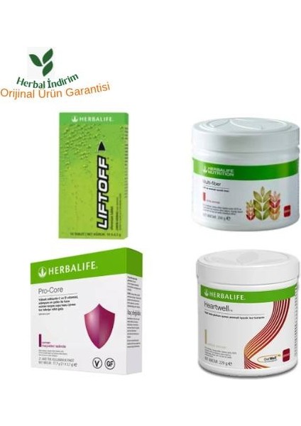 Muhteşem Dörtlü (Multifiber + Liftoff + Heartwell + Pro-Core) LİF, SELENYUM, C VİTAMİNİ DESTEK PAKETİ
