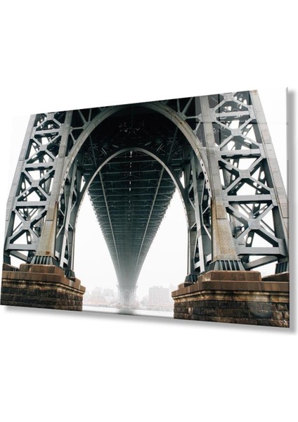 Köprü Cam Tablo 4mm Dayanıklı Temperli Cam, Bridge Glass Wall Decor