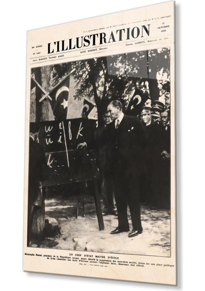 Atatürk Cam Tablo 4mm Dayanıklı Temperli Cam, Atatürk Glass Wall Art