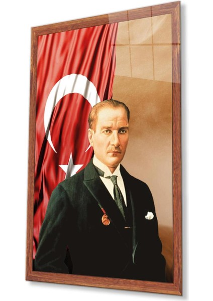 Atatürk Cam Tablo 4mm Dayanıklı Temperli Cam, Atatürk Glass Wall Art