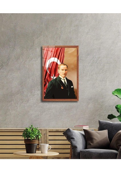 Atatürk Cam Tablo 4mm Dayanıklı Temperli Cam, Atatürk Glass Wall Art fiyatları