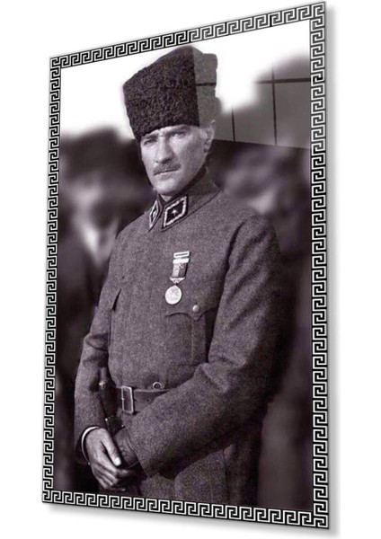 Atatürk Cam Tablo 4mm Dayanıklı Temperli Cam, Atatürk Glass Wall Art